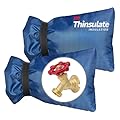 Outdoor Faucet Cover for Winter, 3M Thinsulate Spigot Cover for Winter Freeze Protection, Waterproof, 10" H x 6.3" W Outside Hose Bib Insulated Covers for Wall Taps, 2 Pcs Faucet Socks - Blue