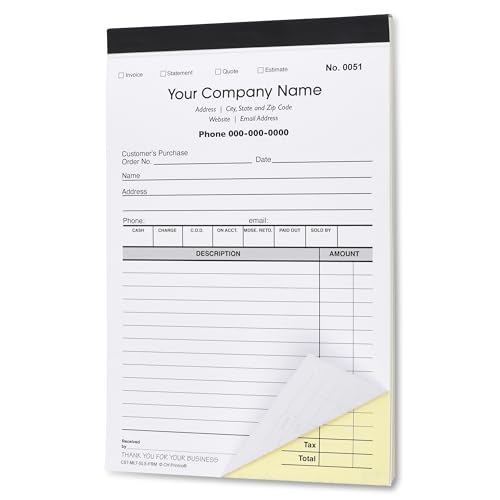 CH Printco Custom Sales, Invoice, Statement, Estimate, Quote, Personalized Multipurpose
