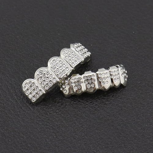 Dientes Falsos Vampiro Dorados con Cristales CZ para Hombres y Mujeres miniatura 4