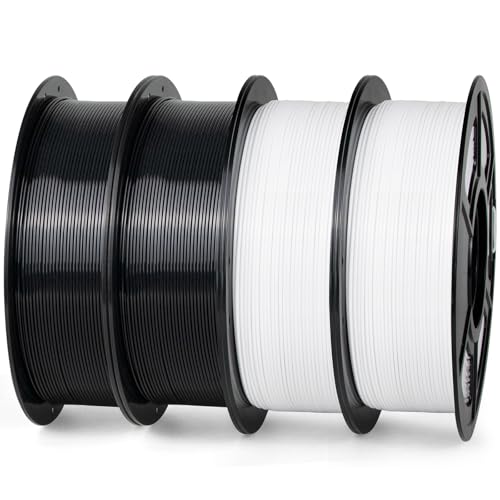 IEMAI PETG Filament 1.75 mm 4 kg, Black/Snow White PETG 3D Printer Filament, Compatible with Bambu Lab, AMS, AMSLite, Di