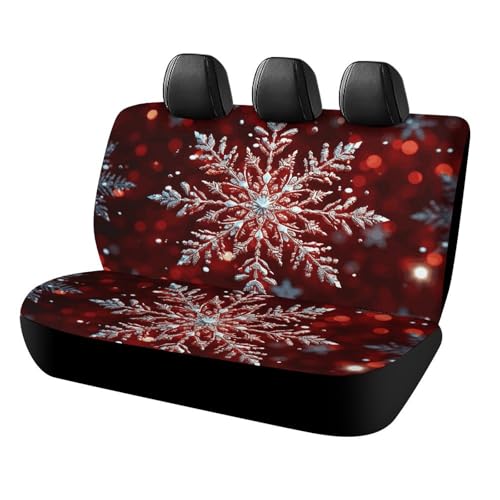 Housses de siège arrière de voiture antidérapantes à motif flocons