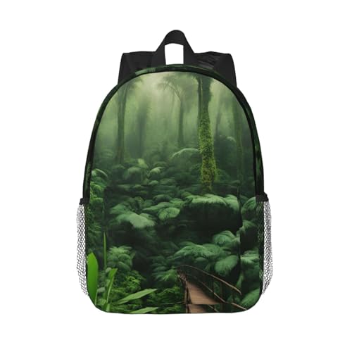 Sac d'école imprimé forêt tropicale pour les sorties et le lycée