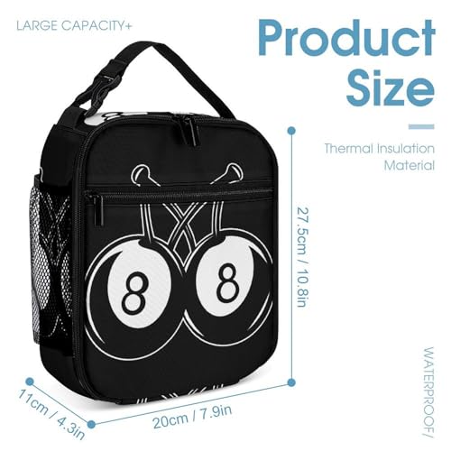 1111No. 8 Billiard Cherries Backpack Shoulder Bags Lunch Bag Pencil Case Box 3 Set Daypack Cute4