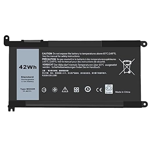 WDX0R WDXOR Batteria per Dell Latitude 3180 3480 3580 3189 3379 Inspiron 15 5565 5567 5568 5578 5579 5584 7560 7570 7573 7579 7580 7569 5368 5378 5379 7368 7378 7460 5765 5767 5770 Vostro 5468 5568