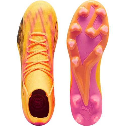 Puma Men Ultra Pro Fg/Ag Soccer Shoes, Sun Stream-Puma Black-Sunset Glow, 7 UK