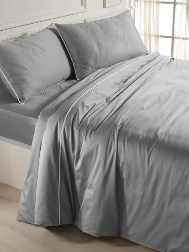 Parure de lit satiné 100 % coton thermorégulateur et drap-housse grand bonnet - 4