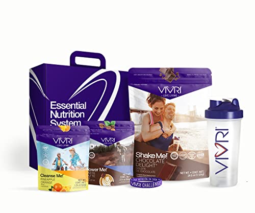 VIVRI Nutritional System | Shake Me Chocolate Delight Protein Powder | Power Me Caffe Latte Coffee Replacement | Cleanse Me Pineapple Orange | Packed with Vitamins, Minerals & Electrolytes