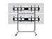 Monoprice 2x2 Video Wall Mount Bracket System Rolling Display Cart with Micro Adjustment Arms - for TVs 32in to 55in, Max Weight 100 Lbs Per Display, VESA Patterns Up to 600x400 - Commercial Series
