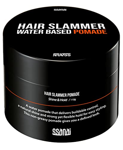 SSANAI Pomade for Men - Water-based Pomade, Organic Pomade, Thickening Pomade for men, Matter Pomade, Wave Pomade, Strong Hold and Elegant Shine 110g 3.7oz for Straight Thick and Curly Hair