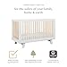 Babyletto Hudson 3-in-1 Convertible Baby Crib with Wooden Toddler Bed & Daybed Conversion - Easy to Assemble & GREENGUARD Gold Certified - 4 Adjustable Mattress Heights - White & Washed Natural