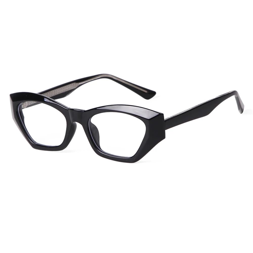 Okulary korekcyjne damskie męskie modne płaskie okulary spersonalizowane kocie oczy, 1