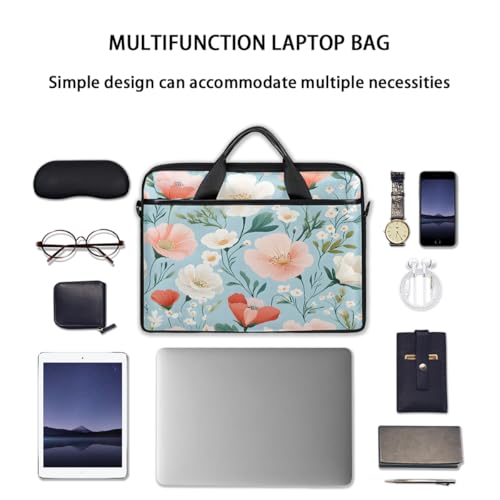 Bolsa para Laptop con Flores Rojas y Blancas 15 Pulgadas miniatura 7