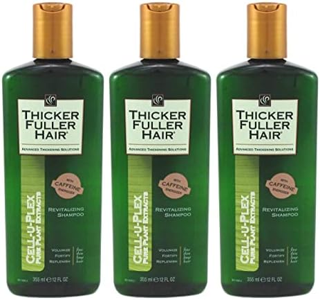 Thicker Fuller Hair Shampoo Revitalizing 12 Ounce (355ml) (Pack of 3)