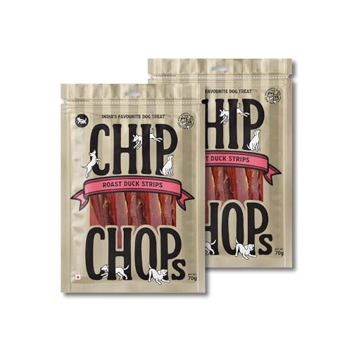 Image of Chip Chops Roast Duck Slice Dog Treats, High Protein Dog Treats for Training & Rewards, Healthy Natural Dog Snacks, Easy to Digest & No Artificial Flavors, 70g Each (Pack of 2)