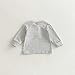 Xiaojmake Toddler Baby Girls Striped Print T-Shirt Henley Neck Button Long Sleeve Top Soft Lightweight Soft Fall Shirt 6M-5Y White