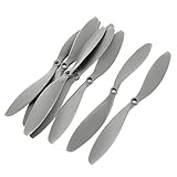 Aexit RC Hexrcopter Electrical equipment Quadcopter Gray Plastic 2 Vanes CW/CCW Rotating Propeller Prop 104.7' 1047 4 Pairs