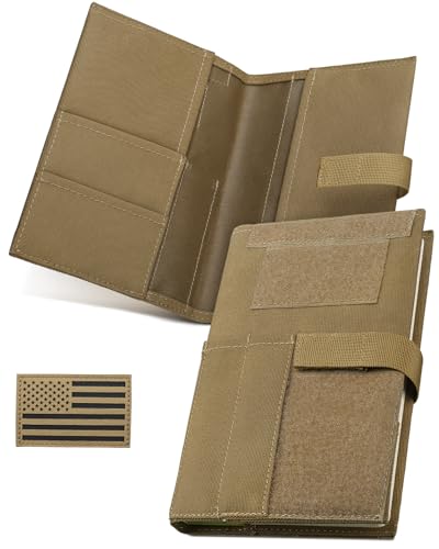 LIVANS Book Cover for 5.5 x 8 Military Log Book Detachable Hardcover Journal Notebook OCP Green Notebook Protective Holder for Gift Office School Field