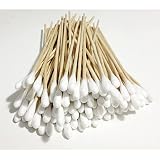 200 Pcs Cotton Swab Applicator Q-tip Swabs 6" Extra Long Wood Makeup Application
