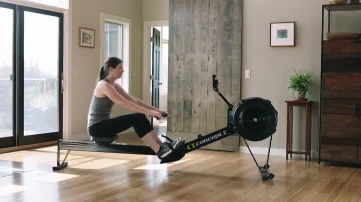 Bild 6 - Concept2 RowErg mit Standardbeinen, Rudergerät Modell D,Luftwiderstand, Schwarz