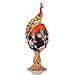 QIFU-Hand Painted Enameled Faberge Egg Style Decorative Hinged Jewelry Trinket Box Unique Gift for Home Decor