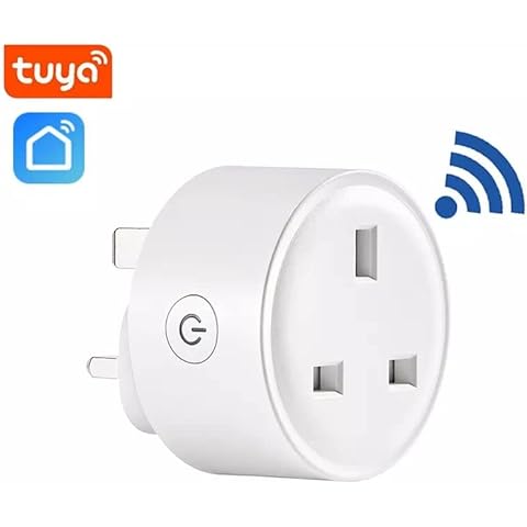 Skink Wireless Smart Power Plug Active Remote Control Timing Function,Energy Saving Electronic Tracker Strips,Wi-Fi Switch Socket,Compatible w/ Smart Home Outlet,Energy Pack Google Home Device,White Cover