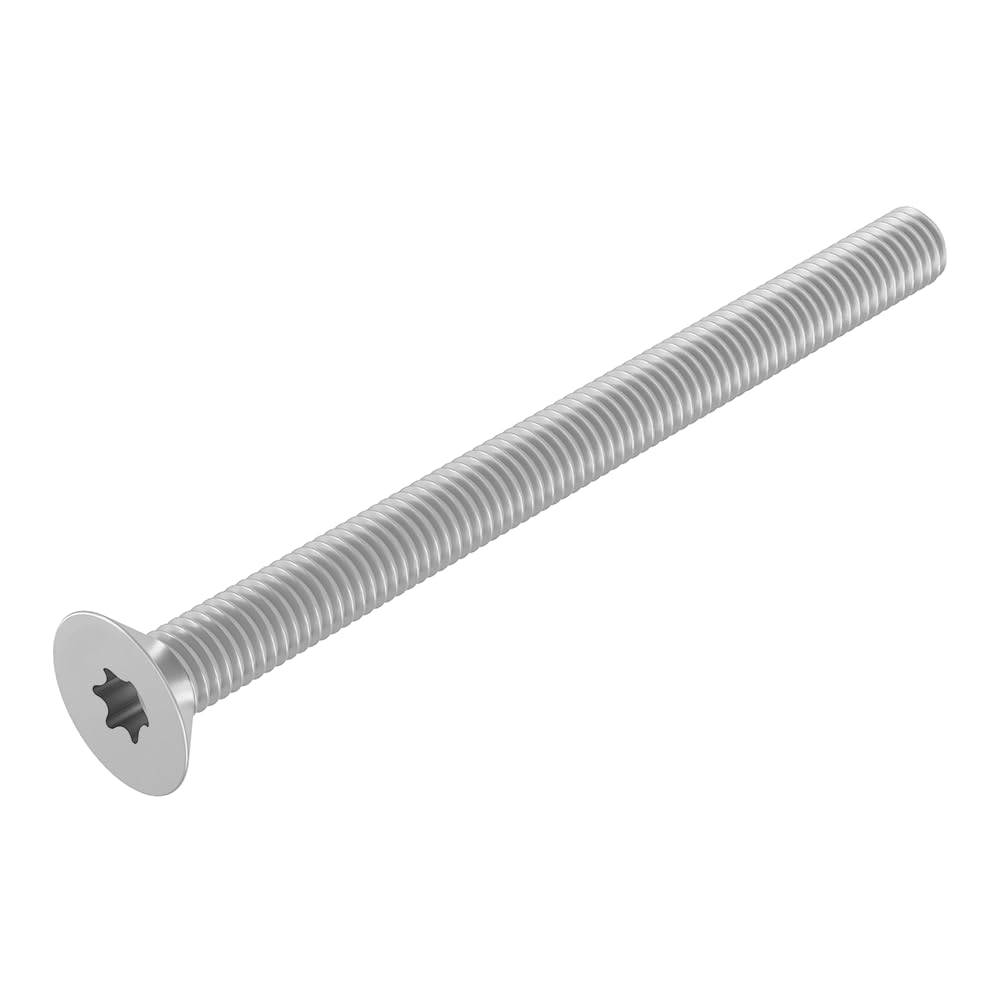 SECCARO Śruba wpuszczana M2,5 x 25 mm, stal szlachetna V2A VA A2, ISO 14581, sześciokątny okrągły (TX), pełny gwint, 20 sztuk