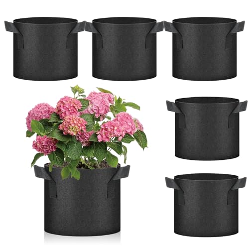 CATELL 6 Pcs Sacs a Plantes, Sacs de Plantation 3 Gallons Sac à Plantes avec Poignées 12 L Sac de Plantation Non Tissé pour Plantation Fleurs Fraises Pommes de Terre VégétaleTomates et Autres Plantes