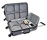 KARRIAGE-MATE Multiple Purpose Wine Travel Hardside Luggage for Carrying 10 Bottles Wine (Grey, Medium)