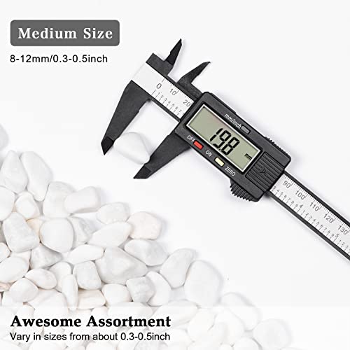 Ausluru 5Lbs Natural River Rocks Polished Pebbles For Plants Garden Decorative Stones, Ideal For Fish Tank, Vases, Succulents, Crafting, Home Decor And Garden Landscaping, Mini White #TOP1