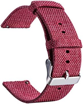 Compatible with Samsung Gear S3 Frontier Bands & Galaxy Watch 46mm Band, 22mm Woven Fabric Accessories Strap Wrist Replacement Band Compatible with Samsung Galaxy Watch 46mm (Red)
