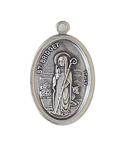 bomap Lot of 6 Religious Medals from Italy - Silver Stone + Ring (St. Bridget)