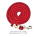SPYMINNPOO 2m Horse Lunge Line Sturdy Anti Breakage Rope with Hook for Walking Handling, PP Stainless Steel Material (Red)