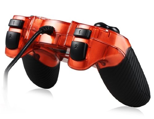 Welcom WE-8400S Mars Wired Vibration & Rocker USB Computer KOF Game Controller with LED Indicator (Red)