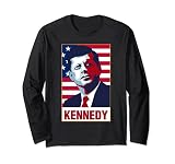 Drapeau américain Portrait John F Kennedy Manche Longue