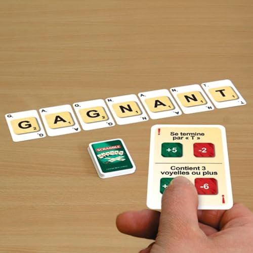 Megableu - Scrabble en Cartes - Redéfinissez Le Plaisir du Jeu de Lettres avec Cartes Innovantes - Jeu de Société Classique pour Adultes & Enfants dès 10 Ans - 3 Modes - 2 à 4 Joueurs - en Français