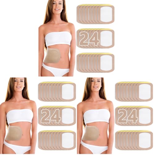 Image of Castor Oil Pack Wrap, Castor Oil Patches Disposable, Organic Cotton Self-Adhesive Pads, Portable Anti Leakage No Wash (Pack of 3)