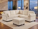 Arcrinte 91 Inch Corduroy Modular Sectional