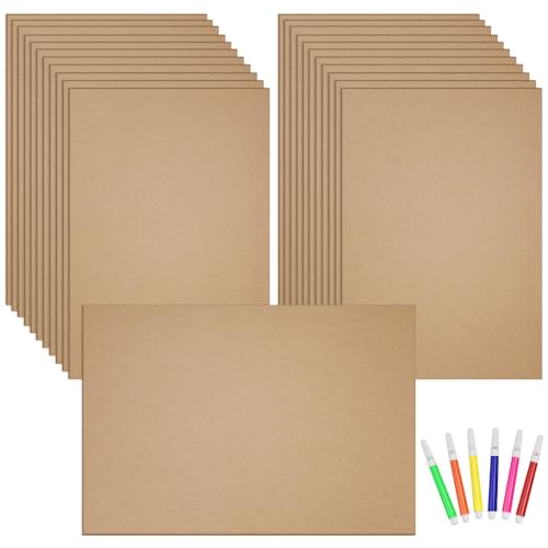 NAROSEBE 20 Stück A3 Wellpappe(297 x 420 mm), 3mm Karton Blätter, Wellpappe zum Basteln, Kartonpapier Kartons, Künstler Papier Kartons, Wellpappen Packpapier Bögen für Malen, Kunsthandwerk