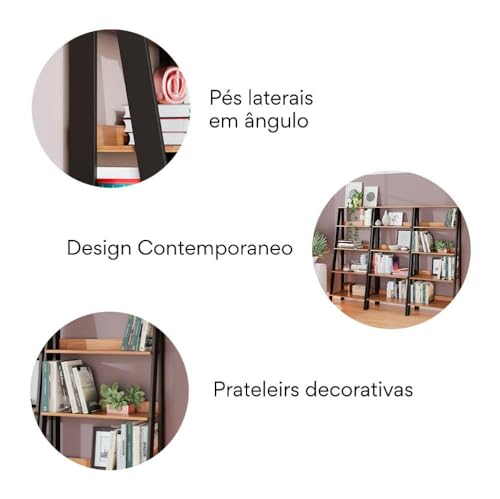 Estante para Livros Escada 4 Prateleiras Tok Yescasa