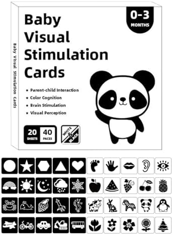 Tarjetas de estímulo visual para bebés en y negro,Tarjetas flash ...
