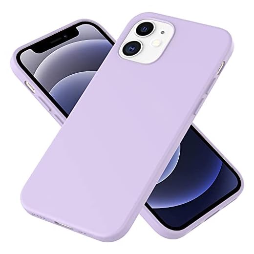 NALIA Mjukt silikonfodral kompatibelt med iPhone 12 Mini-fodral, smutsbeständigt robust mobiltelefonfodral med mikroflöde, mjukt fodral telefonskydd silikon skyddande skal halkfritt och tunt, färg: lila