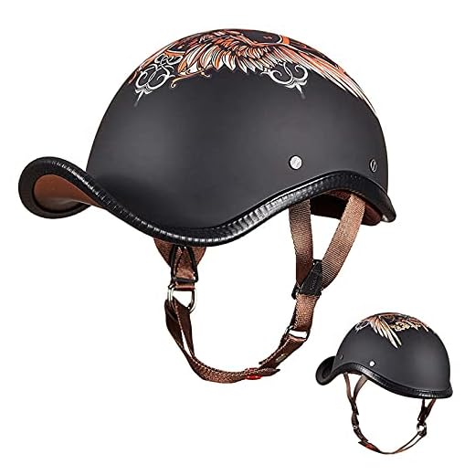 Cruiser Black Half Face Motorcykelhjälm, avtagbar topp och snabbkoppling för män Kvinnor ECE-godkänd - Vuxen Unisex-keps för cykelskoter