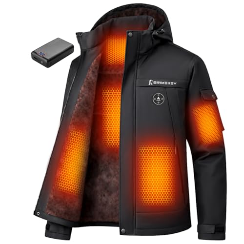 Heated Ski Jacket for Men with Battery Pack