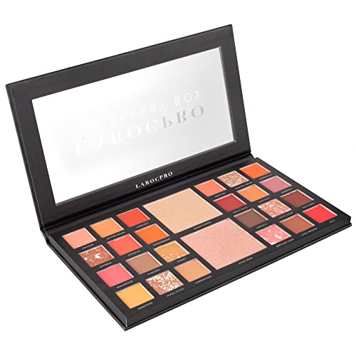 LaRoc Pro Nude Eyeshadow Makeup Palette - 26 Long Lasting Highly Pigmented Nude and Shimmer Shades - Matte and Glitter Highlighter, Contour & Eye Shadows for All Day & Night Looks - Image 3