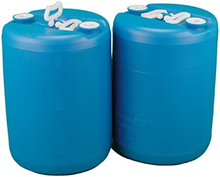 15 Gallon Emergency Water Storage Drum, 2 Pack, Blue, Low Profile 2-Handle, New! - Boxed!