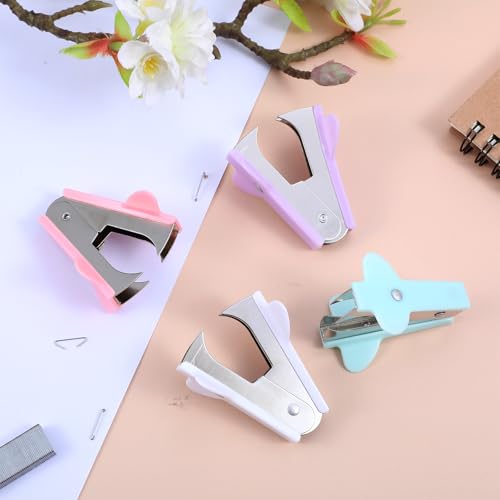 Guduling 4 Stück Tacker Entfernerm, Heftklammerentferner, Klammerentferner für Schule Büro und Zuhause, Enthefter für Lehrer, Studenten und Berufstätige die Problemlos Heftklammern Entfernen Möchten