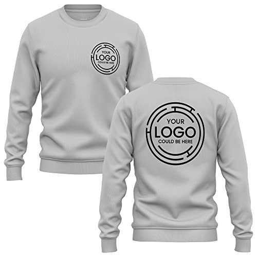Custom Sweatshirt for Men, Workwear Sweater Uniform Mens Customized Company Logo Front & Back3