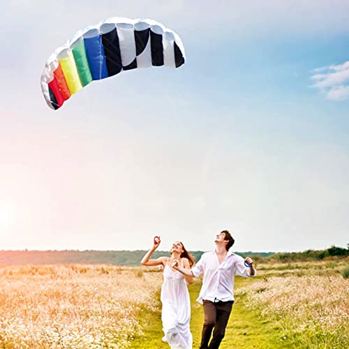Hengda Kite 1.4 M Intro Foil design Rainbow Kites Soft Stunt Sport Parafoil Kite 55-inch with Flying Tool Set by Hengda kite