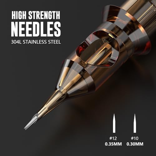 RHEIN Tattoo Cartridge Needles 20pcs 3RL #10 Bugpin 3 Round Liner Needle Diameter 0.3mm, 7mm X-Taper for Tattoo Artists & Beginners EN02-20-1003RL — view 2