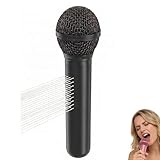 Soffione Doccia ad Alta Pressione a Forma di Microfono (Stampa 3D) – Soffione Creativo Portatile e Smontabile, Trasforma il Tuo Bagno in un Palcoscenico (Black)